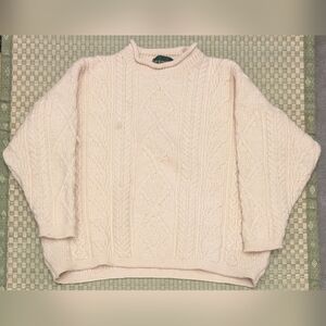 McKenna's Pure Wool Fisherman Sweater Men's Size XL Made in Ireland